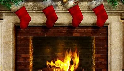 Christmas Fireplace Phone Wallpaper