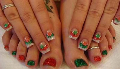 Christmas Gel Toe Nails