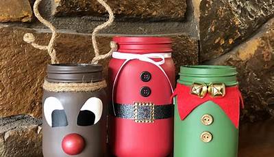Christmas Mason Jar Painting