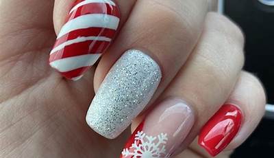 Christmas Nails 2022 Red And White