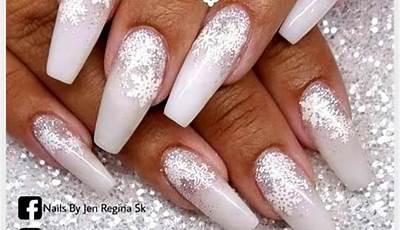 Christmas Nails Design Elegant White