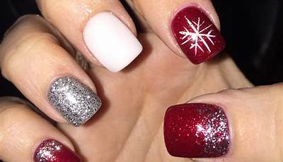 Christmas Nails Snowflake Glitter Sparkle