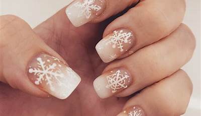 Christmas Ombre Nails Winter Short