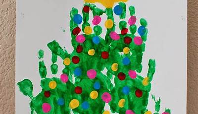 Christmas Paintings Kids Handprint