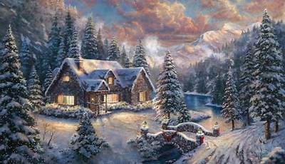 Christmas Paintings Landscape