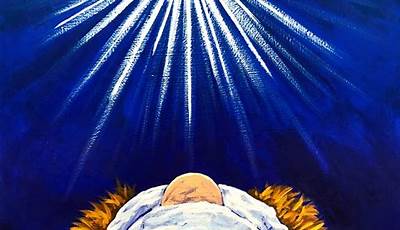 Christmas Paintings On Canvas Baby Jesus