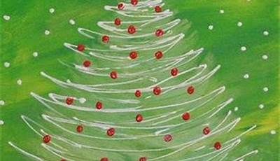 Christmas Paintings On Canvas Easy Diy Tree