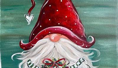 Christmas Paintings On Canvas Easy Gnomes