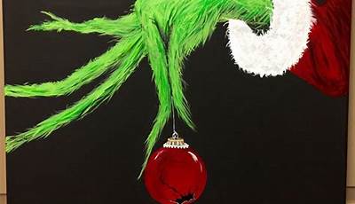 Christmas Paintings On Canvas Grinch