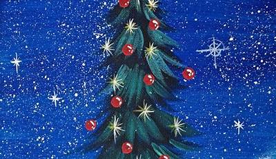 Christmas Paintings On Canvas Tree
