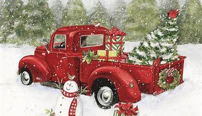 Christmas Paintings Truck