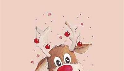 Christmas Wallpaper Cute Reindeer