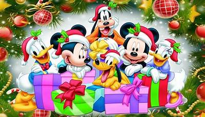 Christmas Wallpaper Mickey Mouse