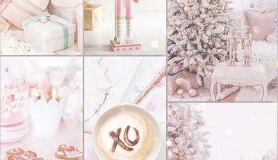 Christmas Wallpaper Pink Collage