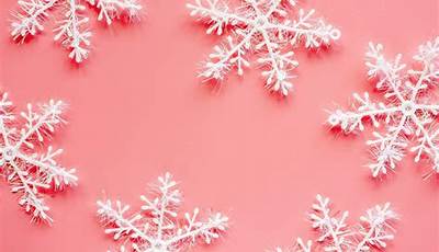 Christmas Wallpaper Pink Snowflake