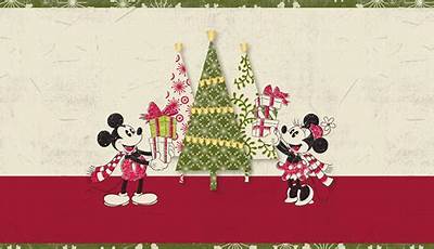 Christmas Wallpaper Red Disney