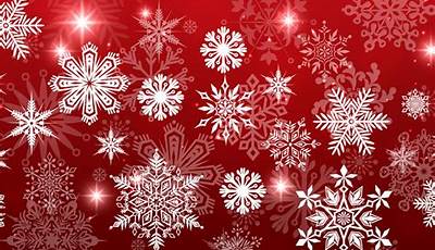 Christmas Wallpaper Red Snowflakes