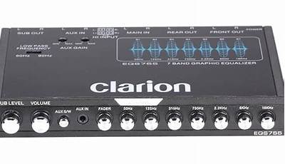 Clarion Eq S755 Equalizer User Manual