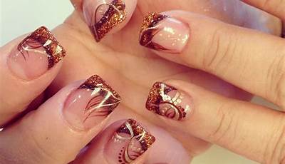 Classy Nails Fall French Tips