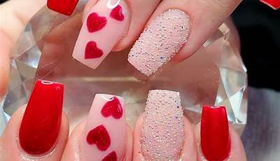 Classy Valentines Nails Simple White