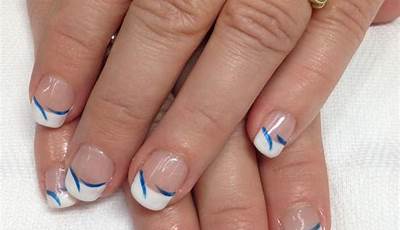 Clear Blue French Tips