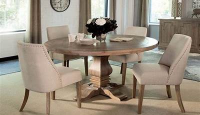 Coaster Home Furnishings Florence Round Pedestal Dining Table Rustic Smoke
