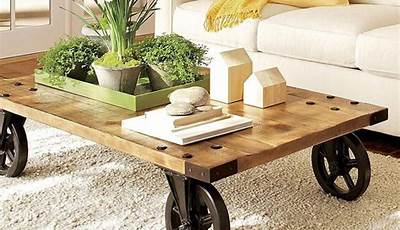 Coffee Table On Casters Diy