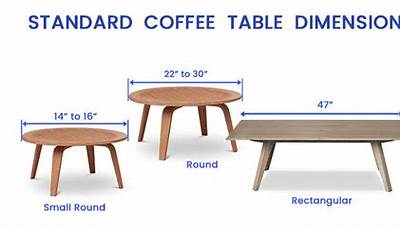 Coffee Table Size Cm