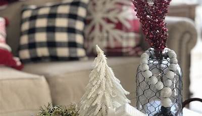 Coffee Table Tray Christmas Decor Ideas