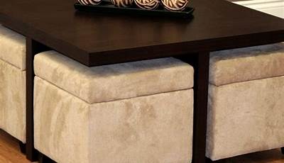 Coffee Table With Ottoman Underneath