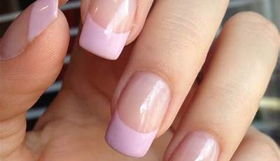 Coloured French Nails Tips Pink