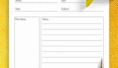 Cornell Notes Template Printable