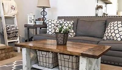 Cozy Farmhouse Living Room Rustic Coffee Tables