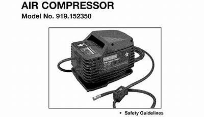 Craftsman 921.1664 Air Compressor User Manual