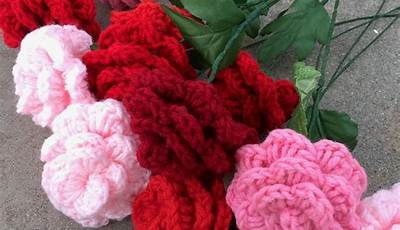 Crochet Flower For Valentine