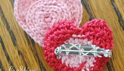 Crochet Valentine Brooch