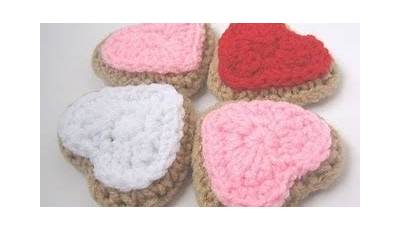 Crochet Valentine Cookies