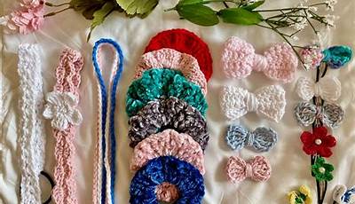 Crochet Valentine Hair Accessories