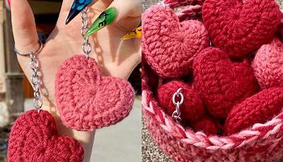 Crochet Valentine Keychains