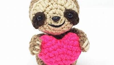 Crochet Valentine Sloth