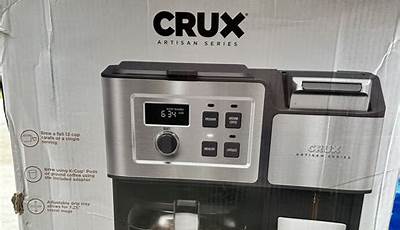 Crux Artisan Series Easybrew Coffee Maker Manual