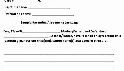 Custody Agreement Letter Sample