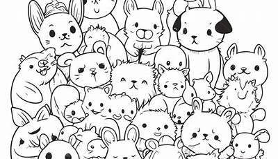 Cute Animals Printable Coloring Pages