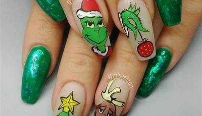 Cute Christmas Nails Grinch Easy
