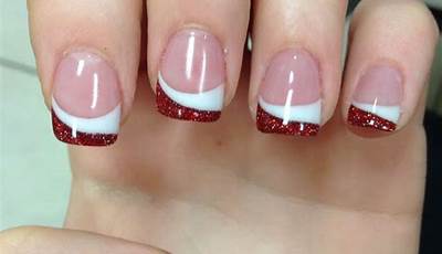 Cute Christmas Nails Simple French Tips