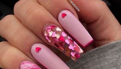 Cute Valentines Nails Acrylic Long