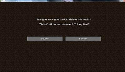 Deleted World Minecraft