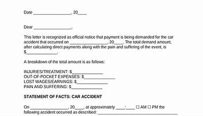 Demand Letter Sample For Car Accident