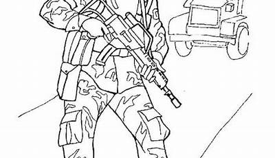 Dibujo Imprimir Colorear Militar