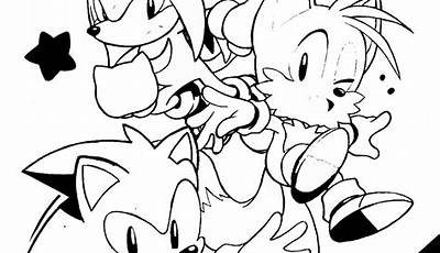 Dibujo Para Colorear Imprimible Sonic